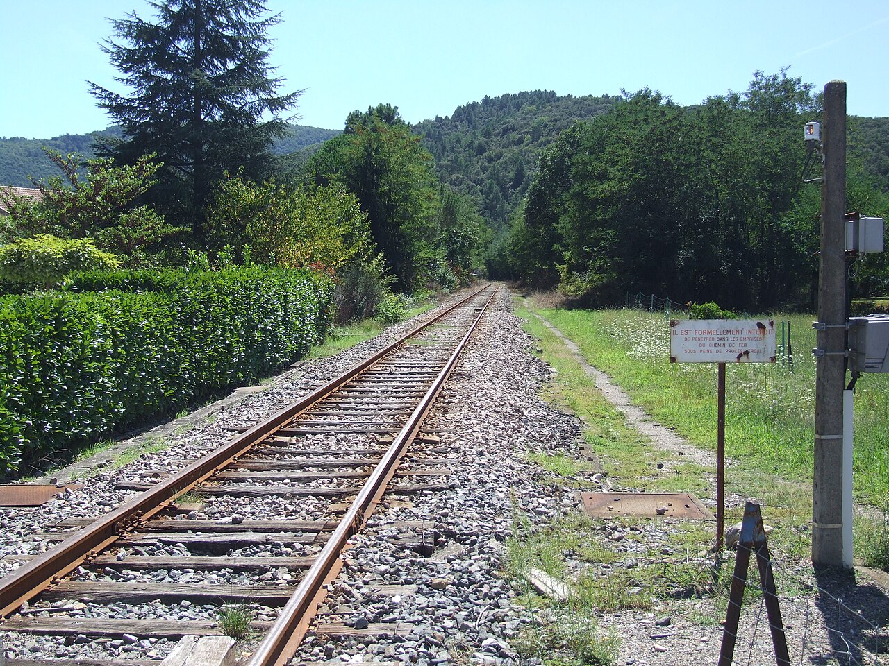Gammal rail track Molières-sur-Cèze 9460