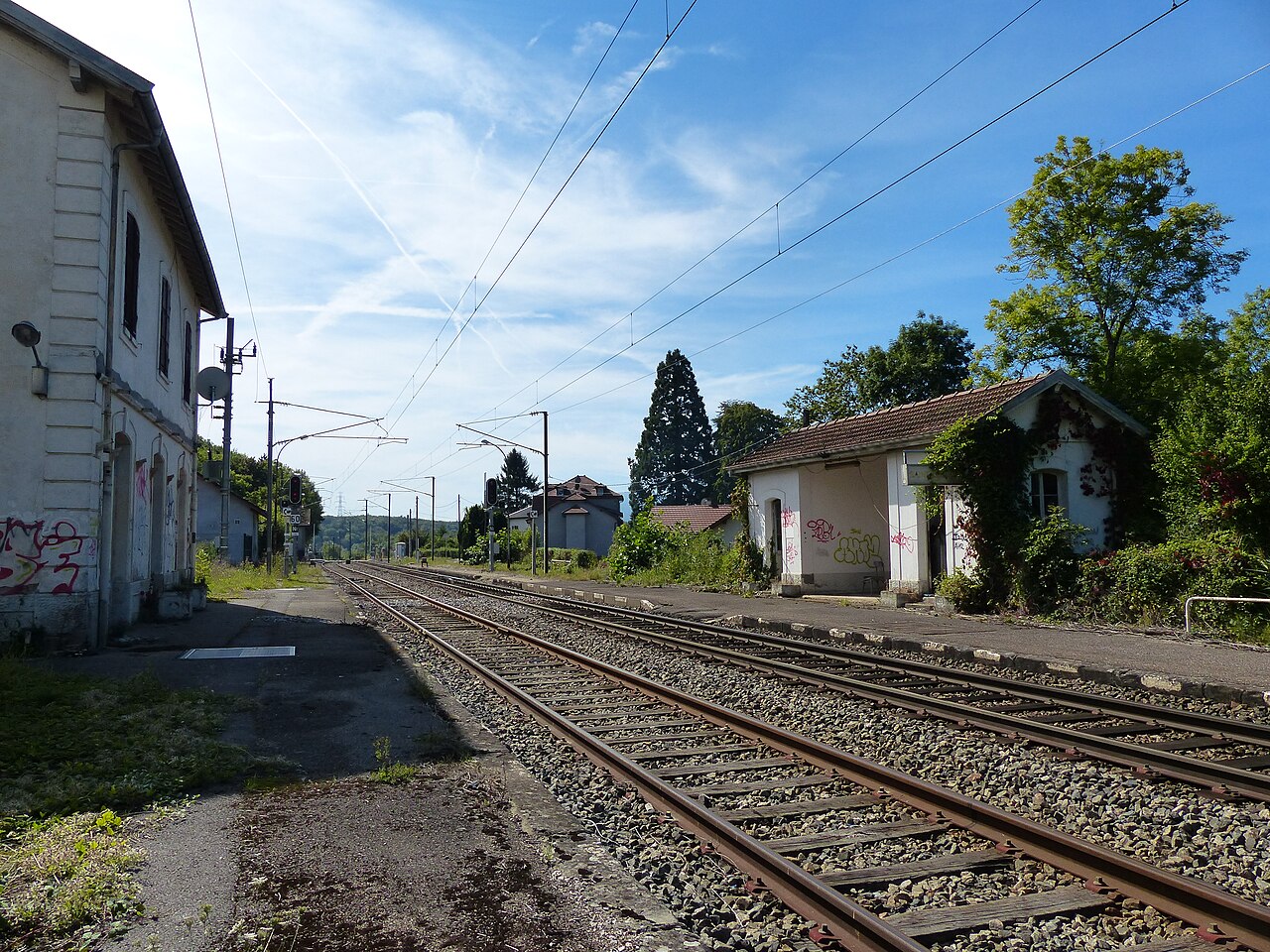 Gare de Saint-Cergues - quai direction Annemasse