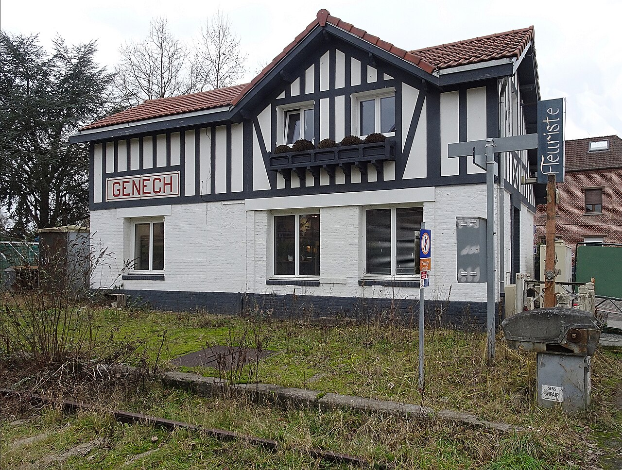 Vue de l'ancienne gare de Genech