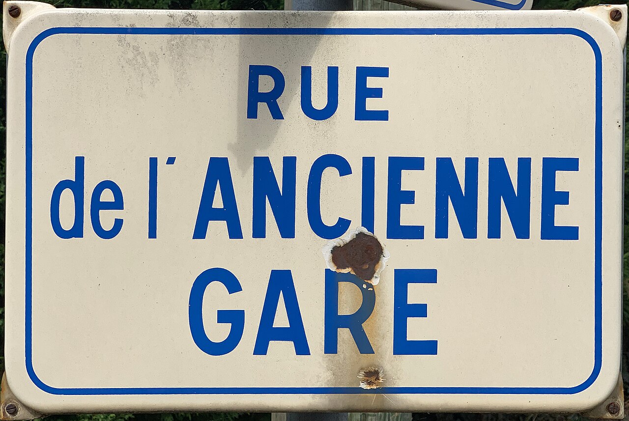 Plaque rue Ancienne Gare Prissé 1